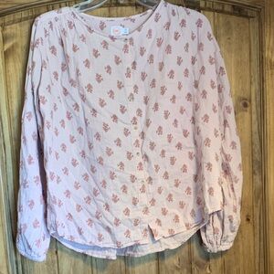 Pink Floral Kids Blouse